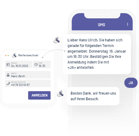 SMS Anmeldung via Formular